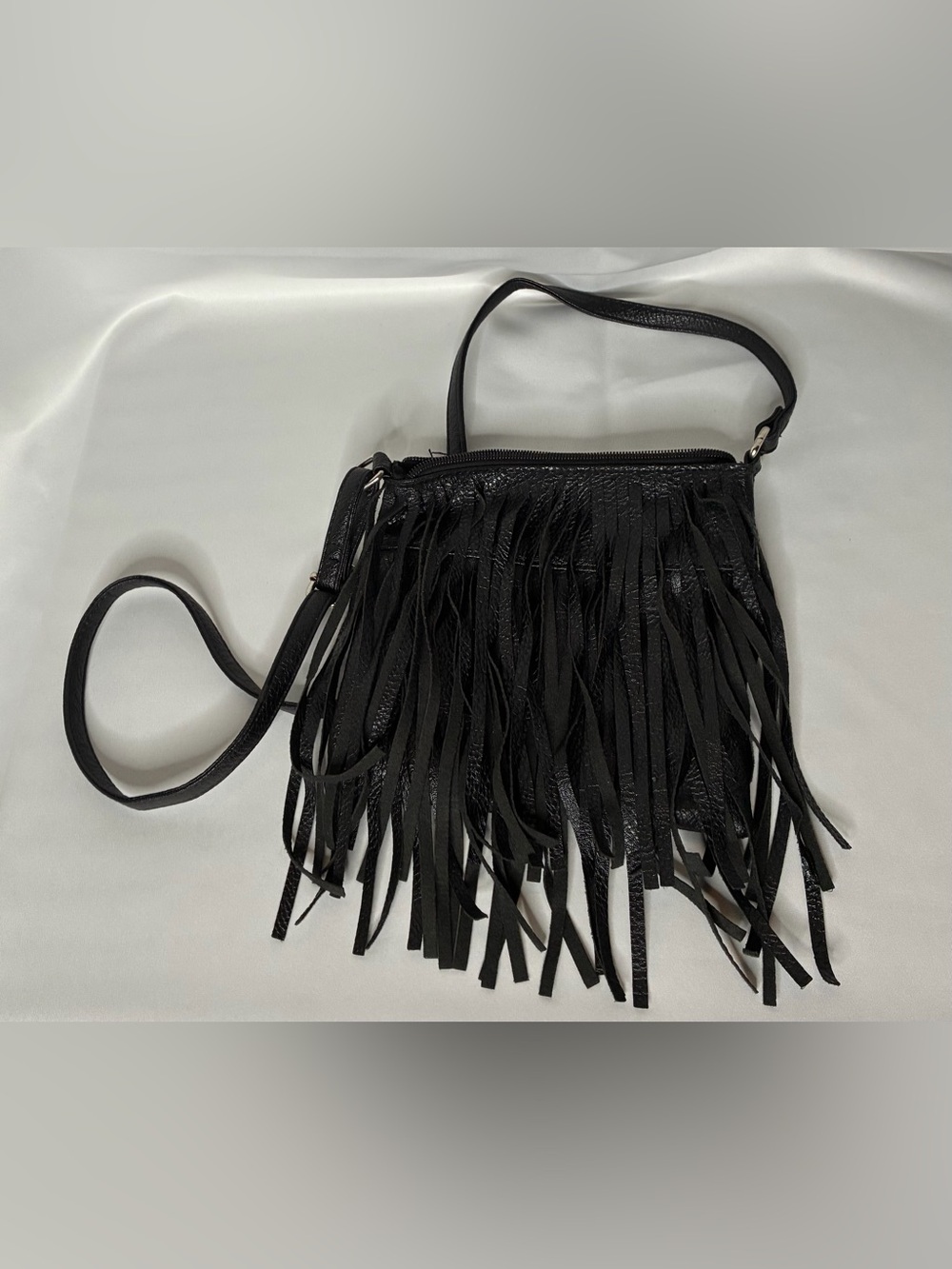 Black Fringe Crossbody Bag